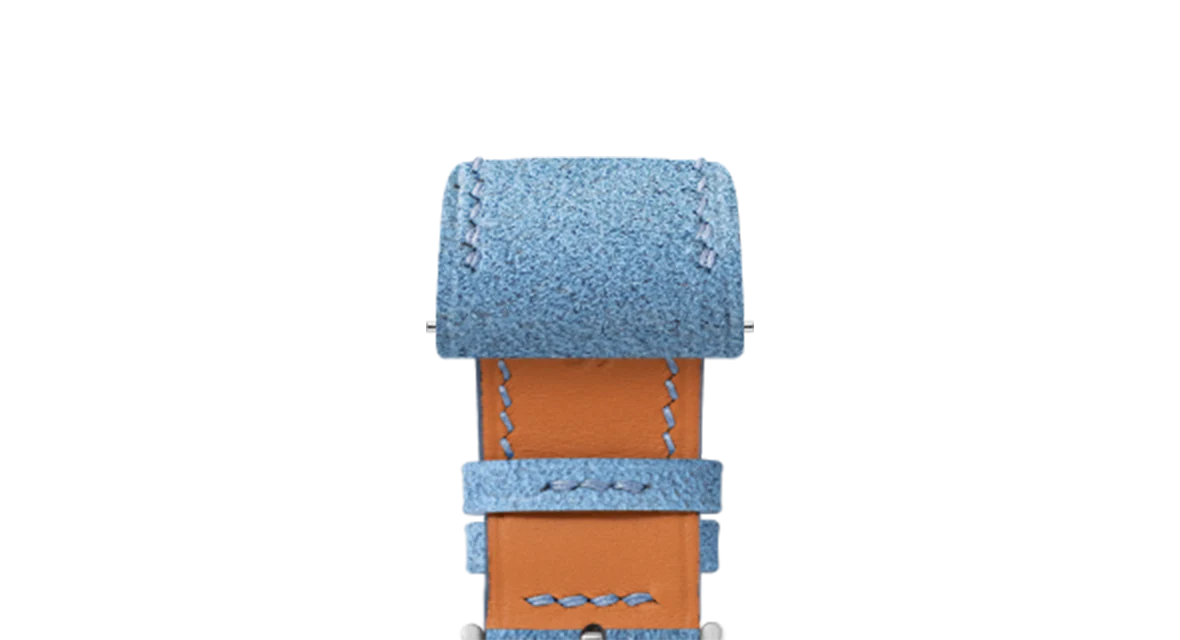 Baby Blue Alcantara Strap for Cartier Santos-Dumont - Image 5
