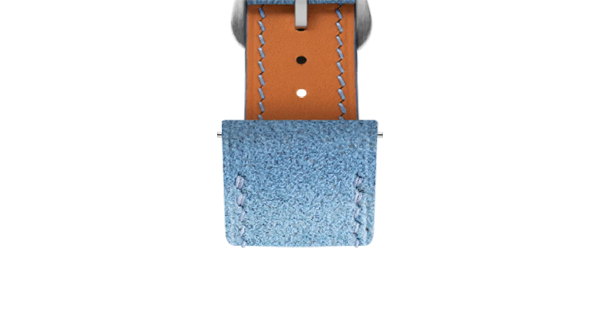 Baby Blue Alcantara Strap for Cartier Santos-Dumont - Image 6