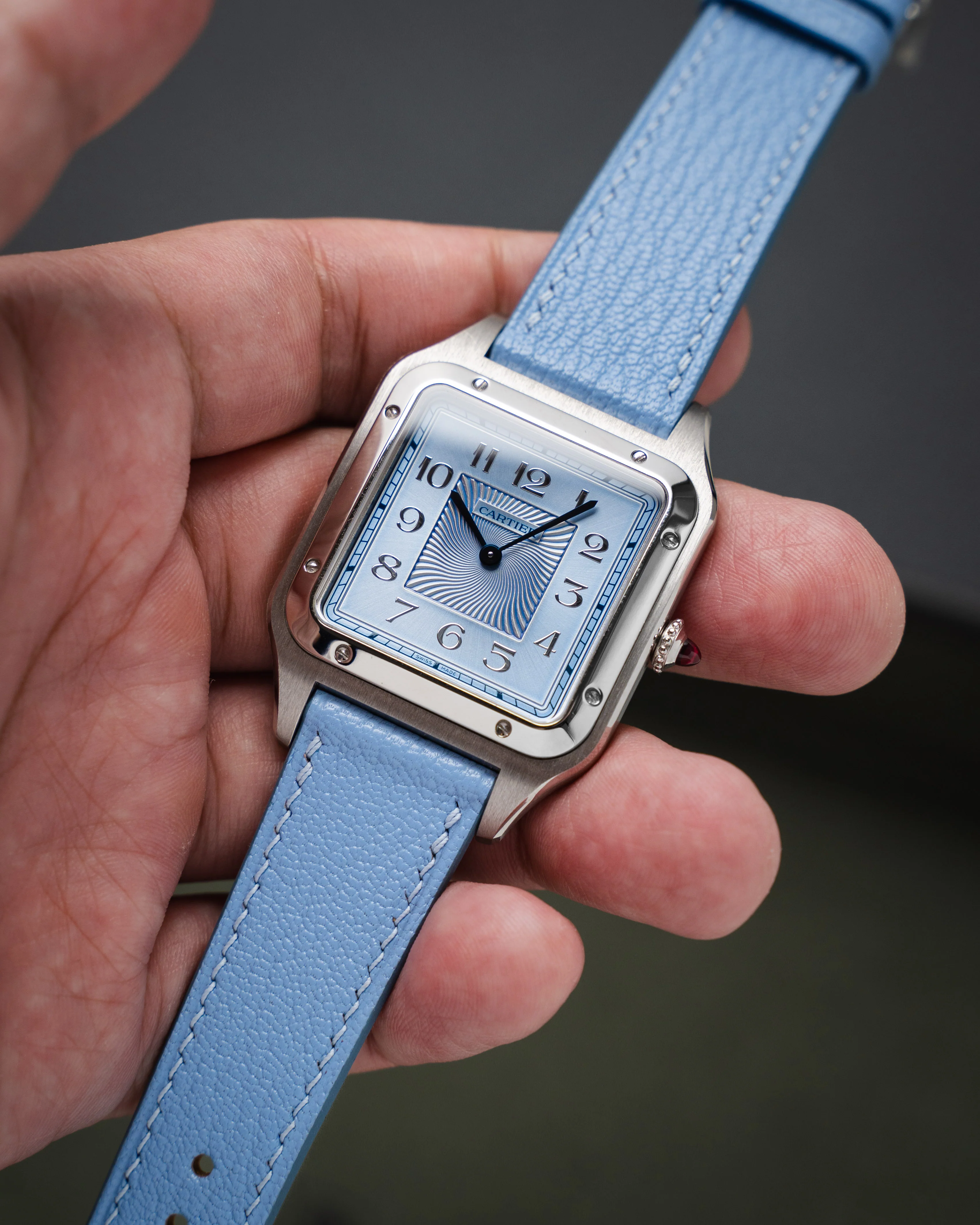 Baby Blue Chevre Slim Strap - Image 6