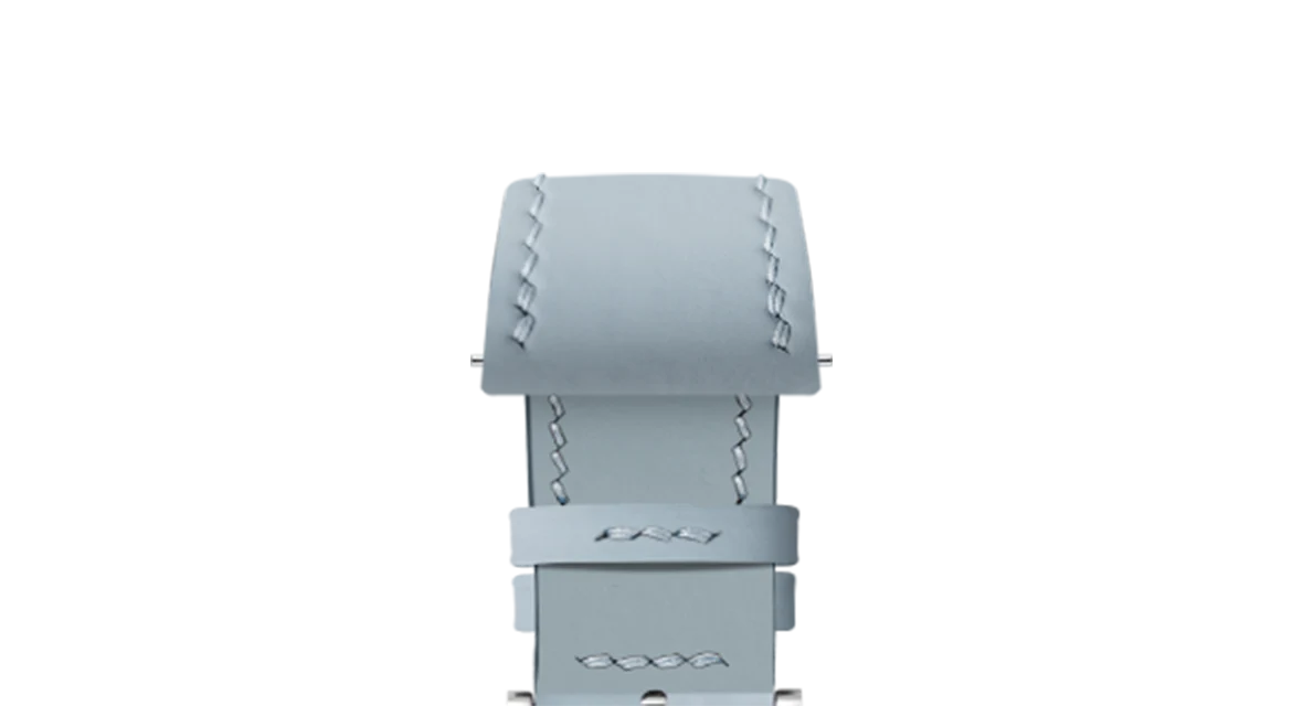 Baby Blue Rubberised Leather (Smooth) Slim Strap - Image 5