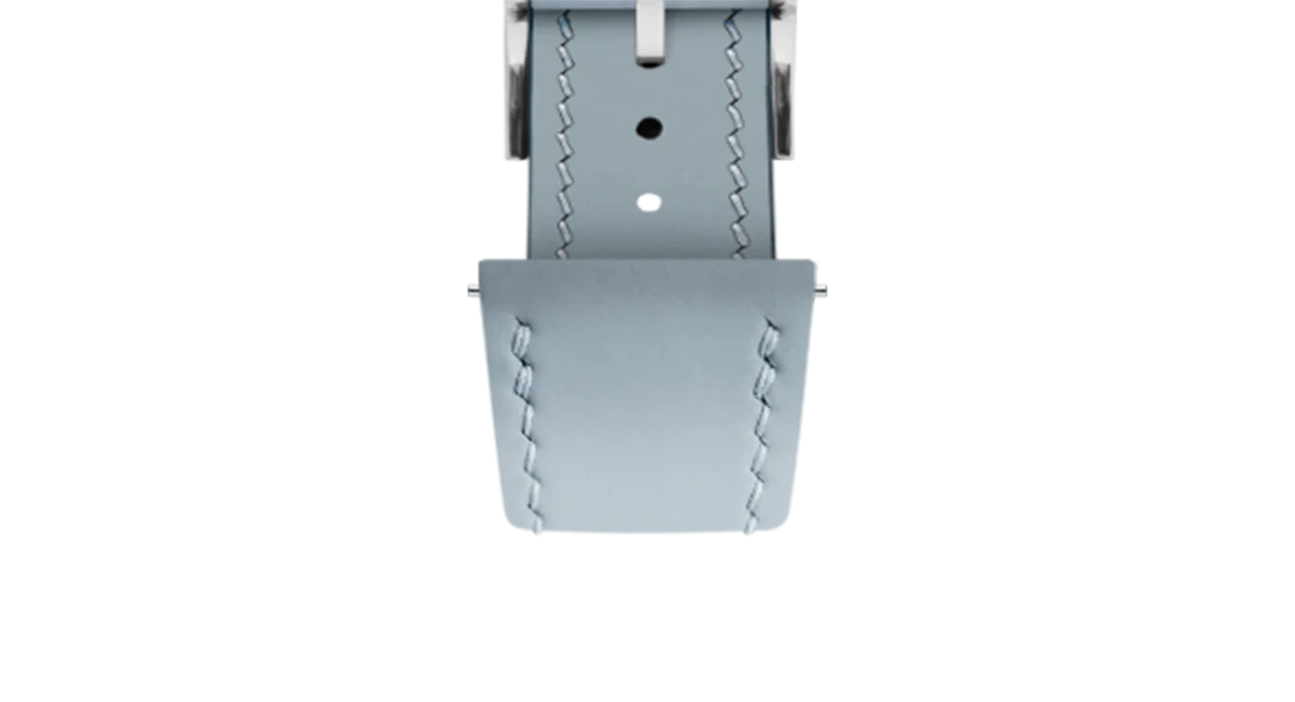 Baby Blue Rubberised Leather (Smooth) Slim Strap - Image 6