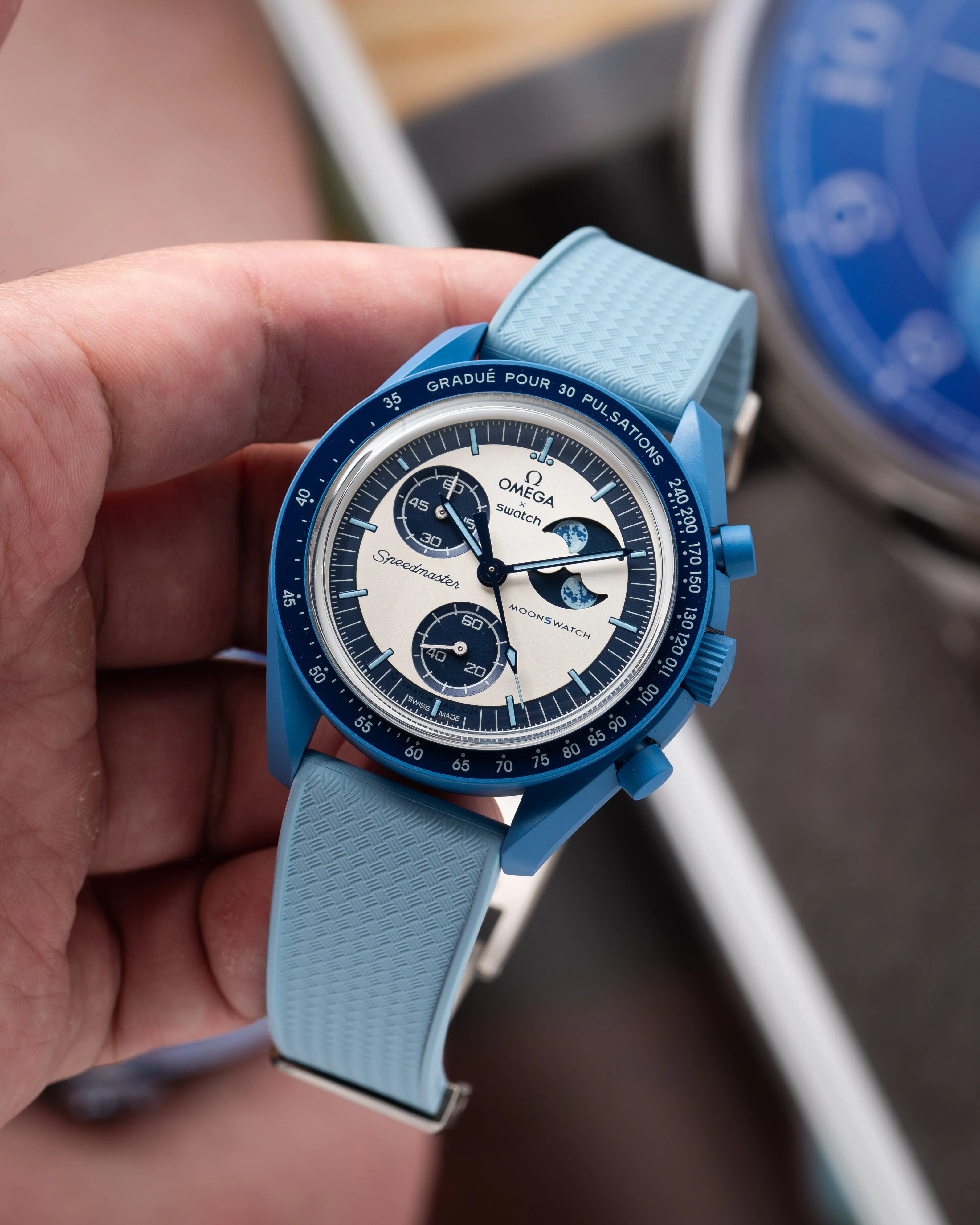 Baby Blue Tropical CTS Rubber Strap - Image 5