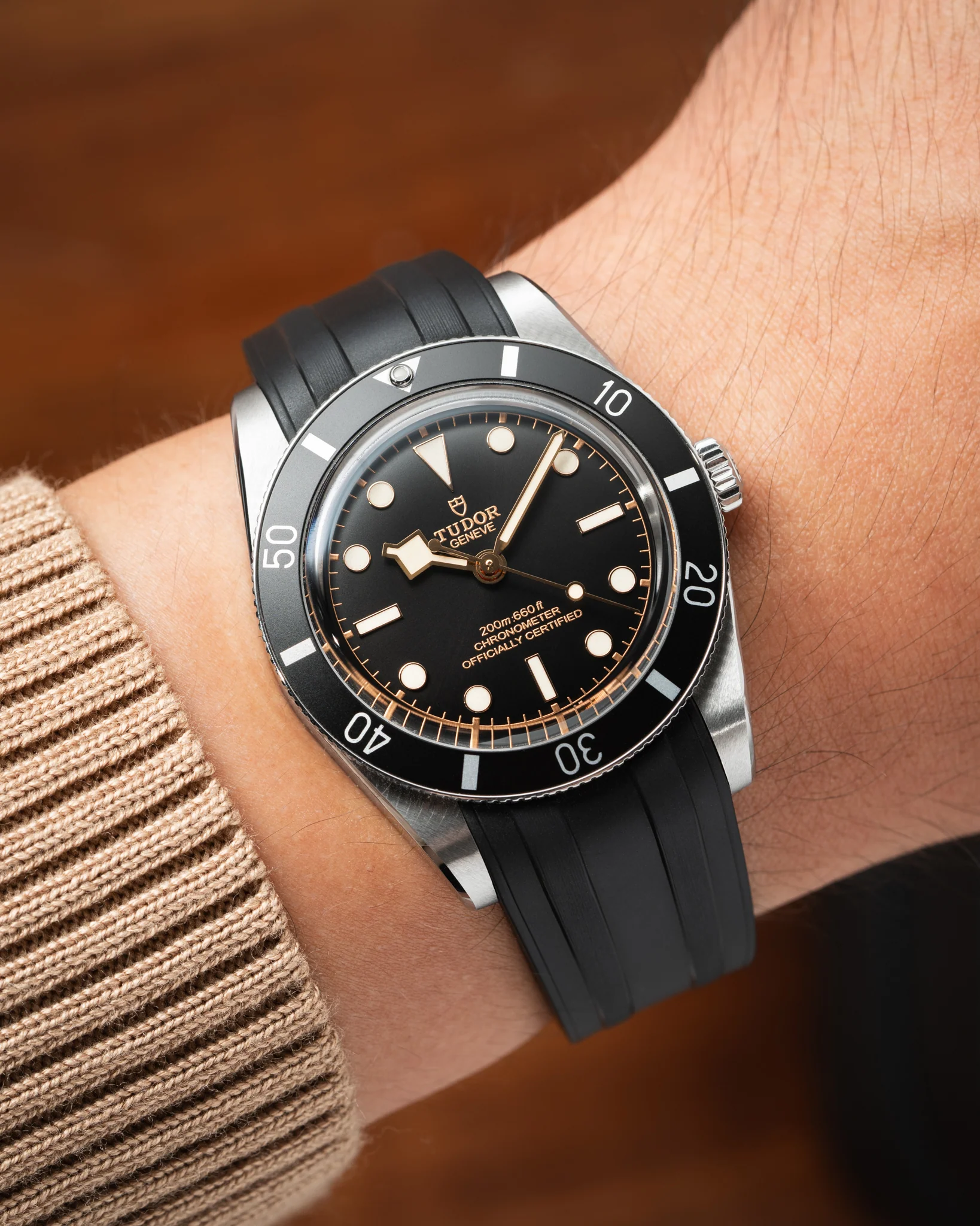 Black CTS Rubber Strap for Tudor BB54 - Image 2