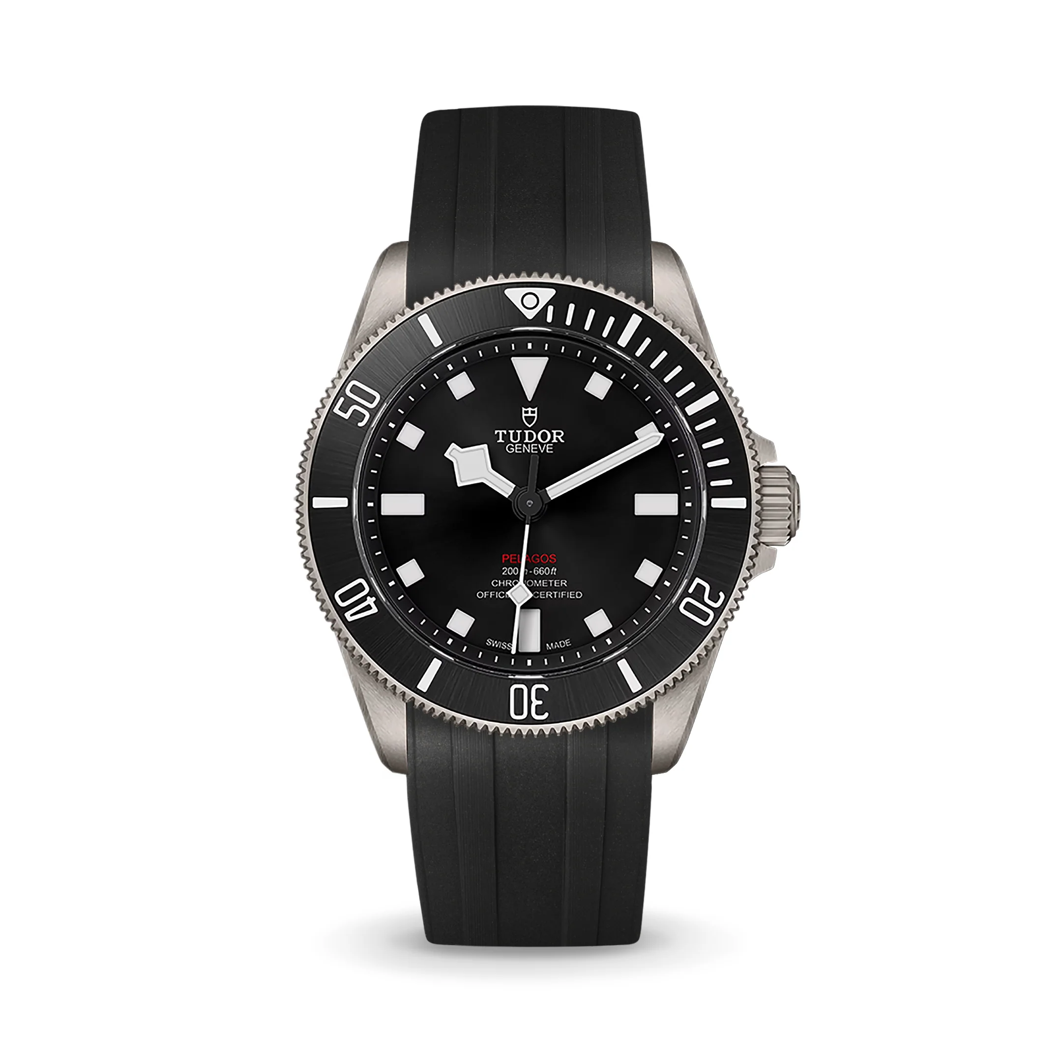 Black CTS Rubber Strap for Tudor Pelagos 39