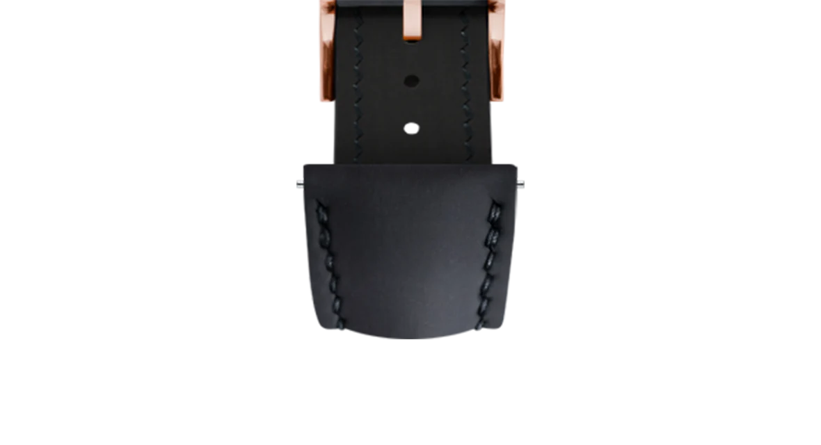 Overstock: Black Rubberised Leather (Smooth) Signature Strap - Image 9
