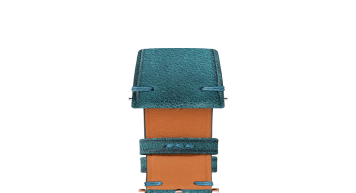 Overstock: Blue Crazy Horse Side-Stitch Strap - Image 5