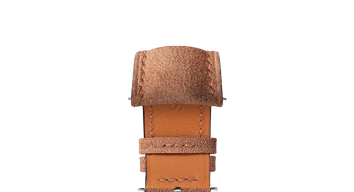 Overstock: Brown Alcantara Signature (Curved) Strap - Image 4
