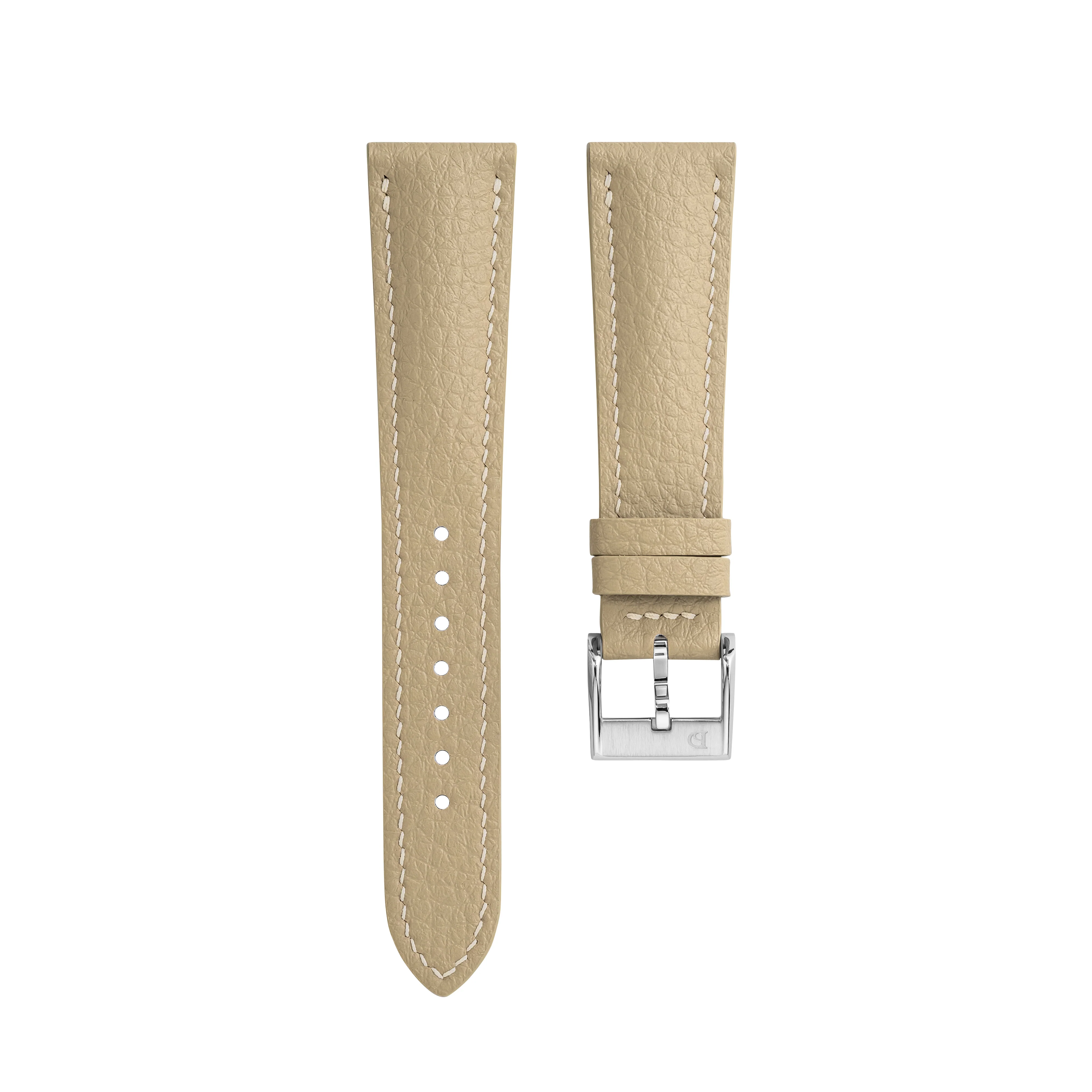 Overstock: Cream Rubberised Leather (Togo) Signature Strap