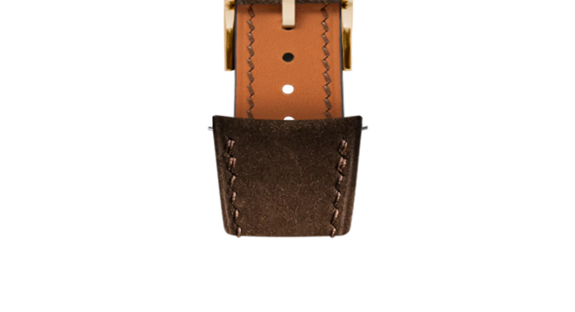 Dark Brown Nubuck Slim (Curved) Strap - Image 9