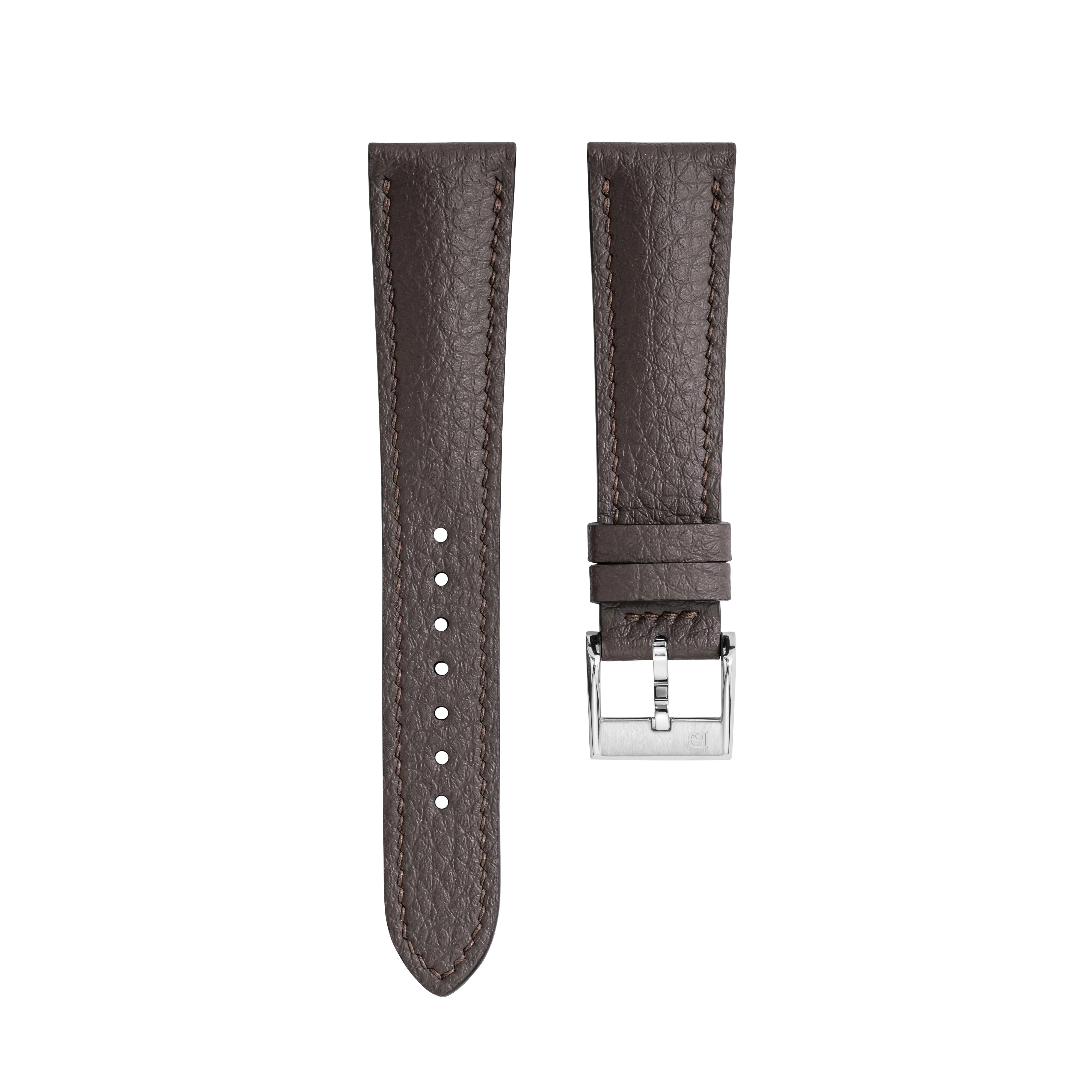 Dark Brown Rubberised Leather (Togo) Signature Strap