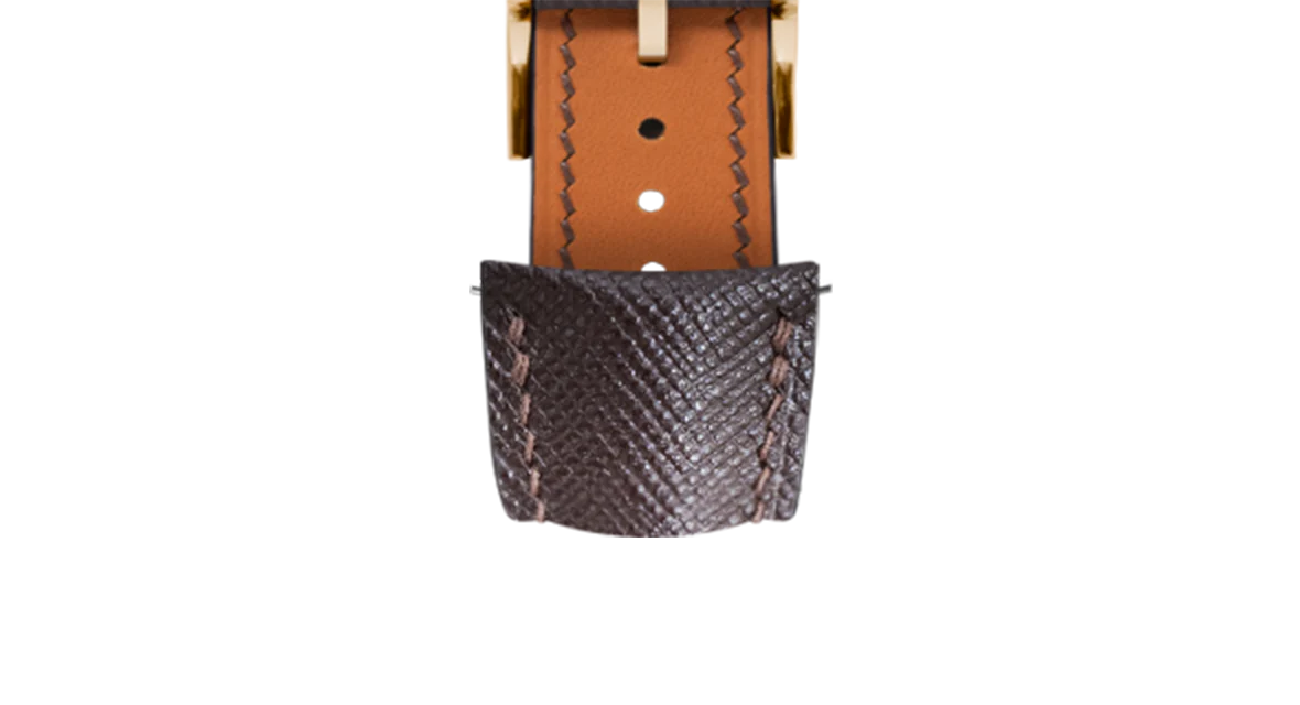 Dark Brown Saffiano Signature (Curved) Strap - Image 7