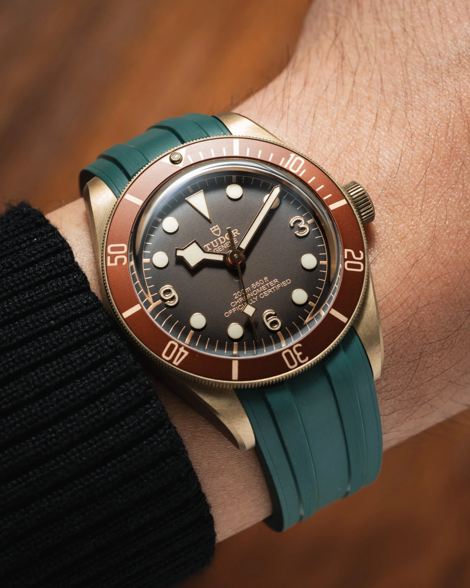 Emerald Green CTS Rubber Strap for Tudor BB58 - Image 4