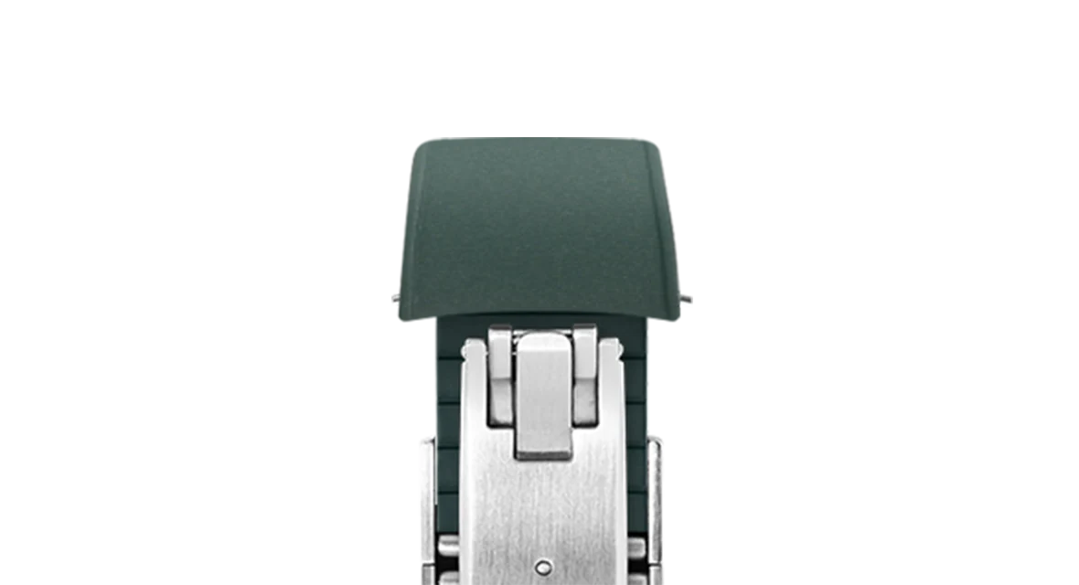 Emerald Green Curved CTS Rubber Strap - Image 5