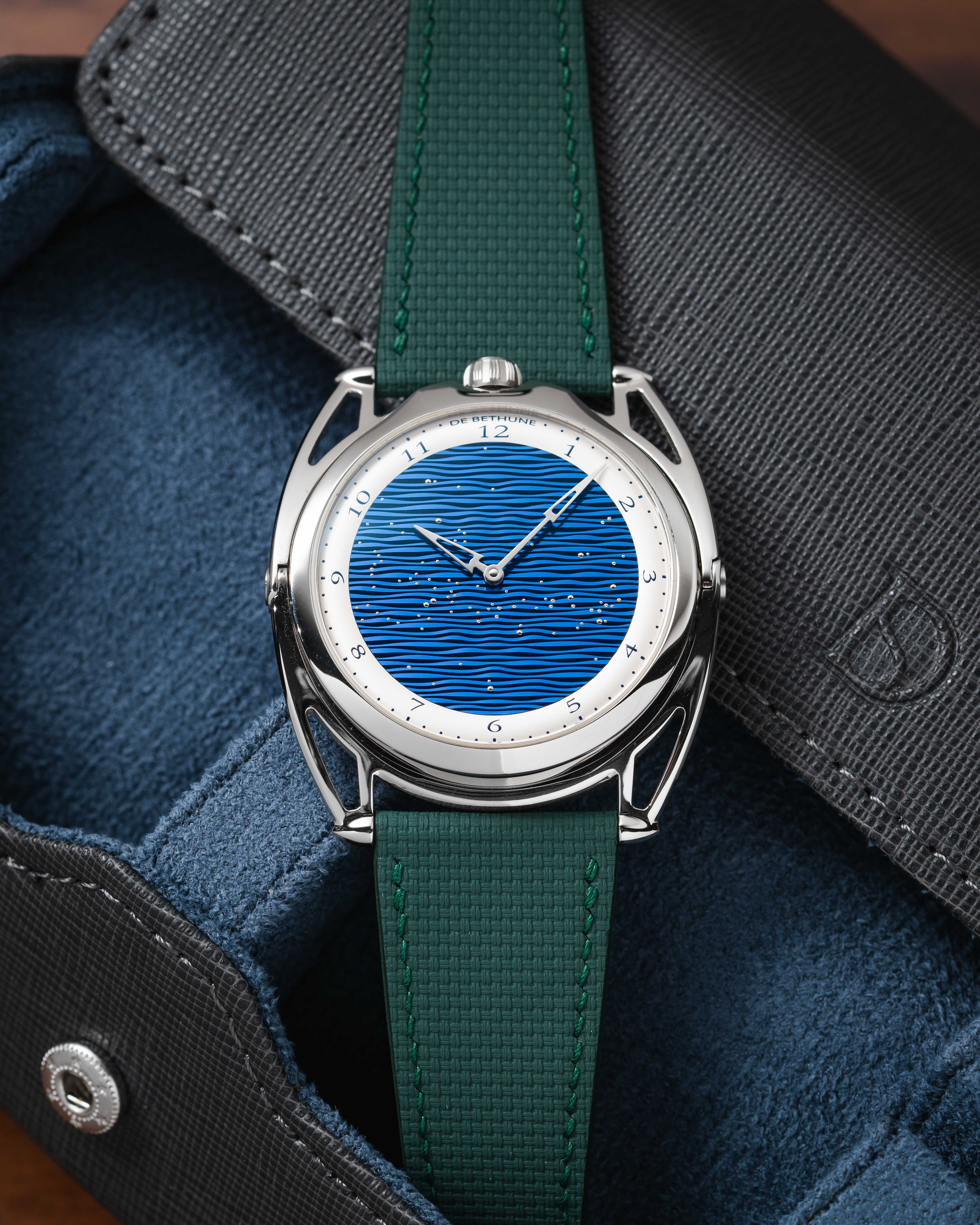 Emerald Green Sailcloth Slim Strap for De Bethune - Image 4