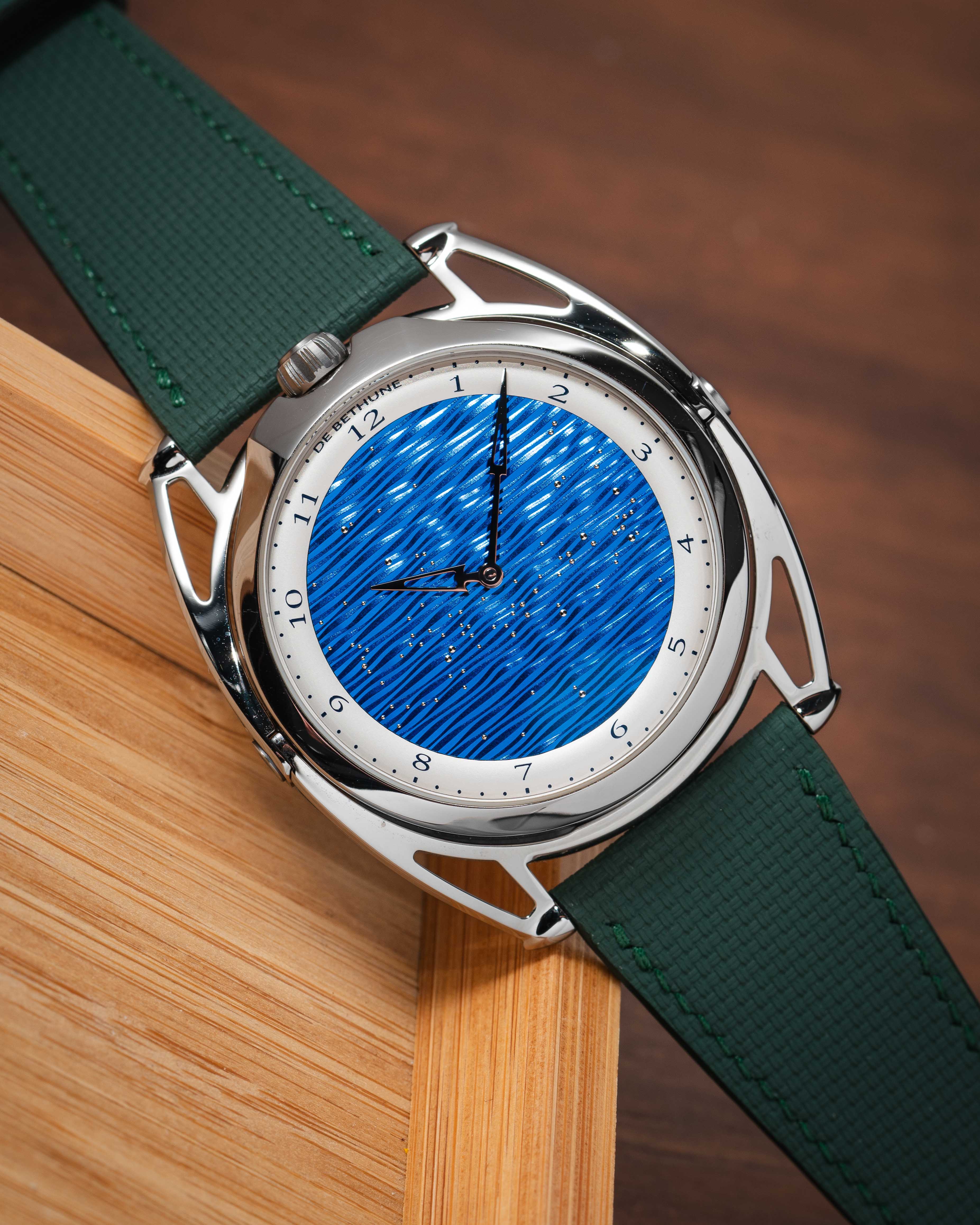 Emerald Green Sailcloth Slim Strap for De Bethune - Image 5