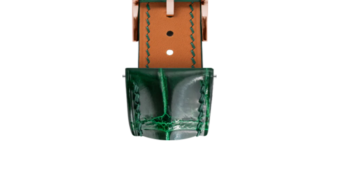 Glossy Emerald Crocodile Signature Strap - Image 8