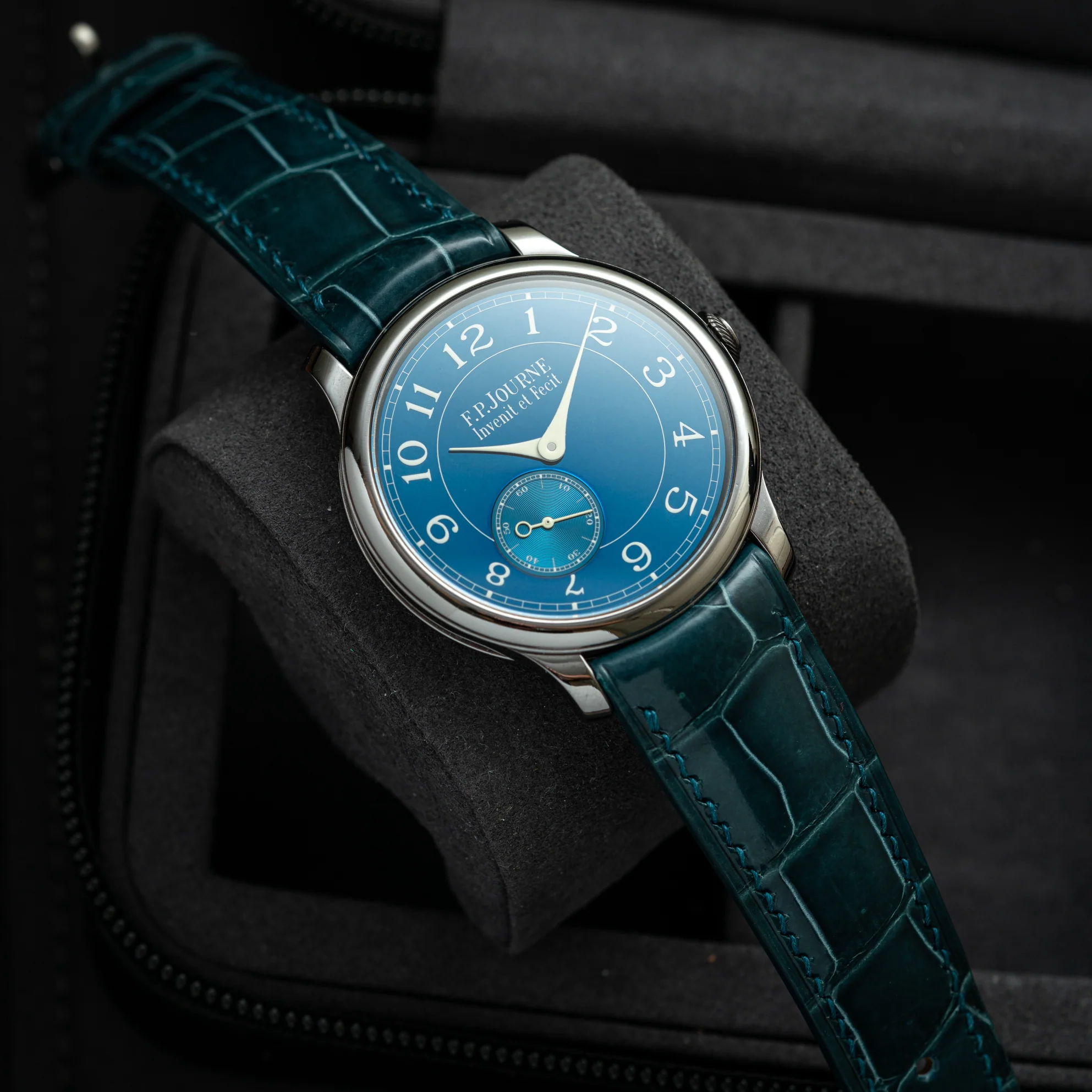 Glossy Lagoon Blue Crocodile Signature (Curved) Strap - Image 2
