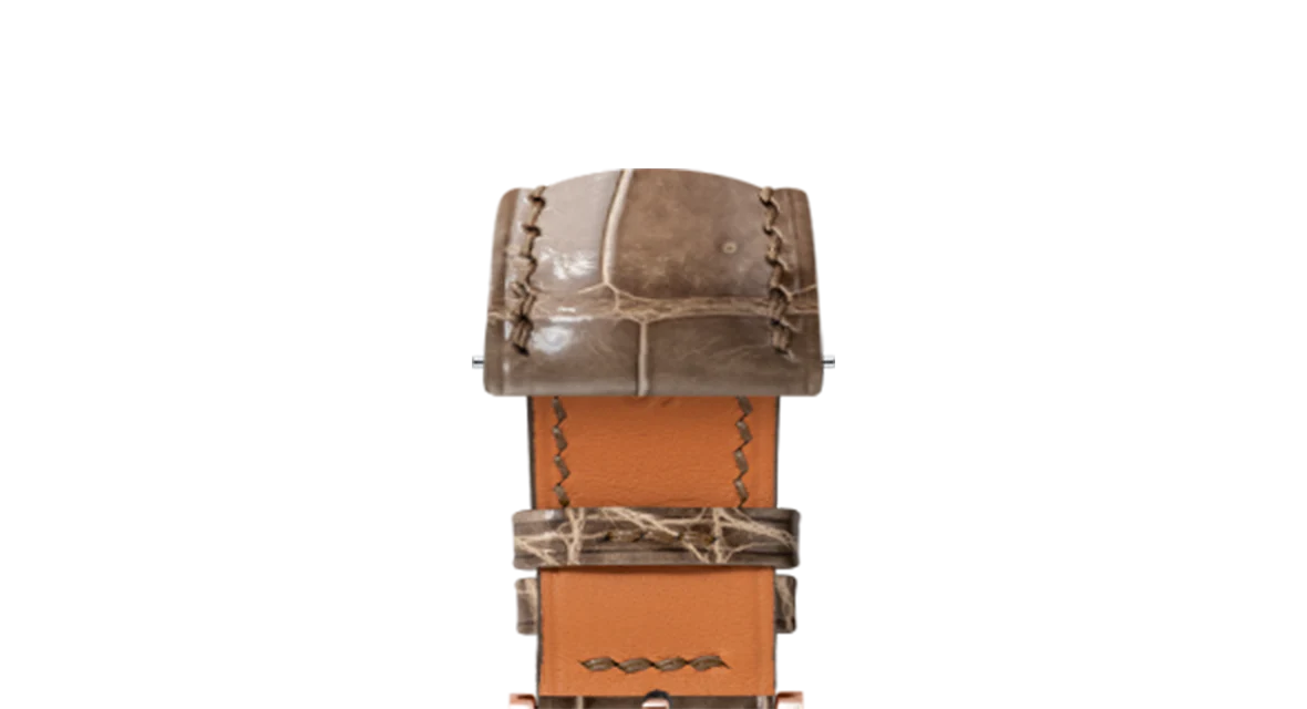 Glossy Taupe Brown Crocodile Signature Strap - Image 8