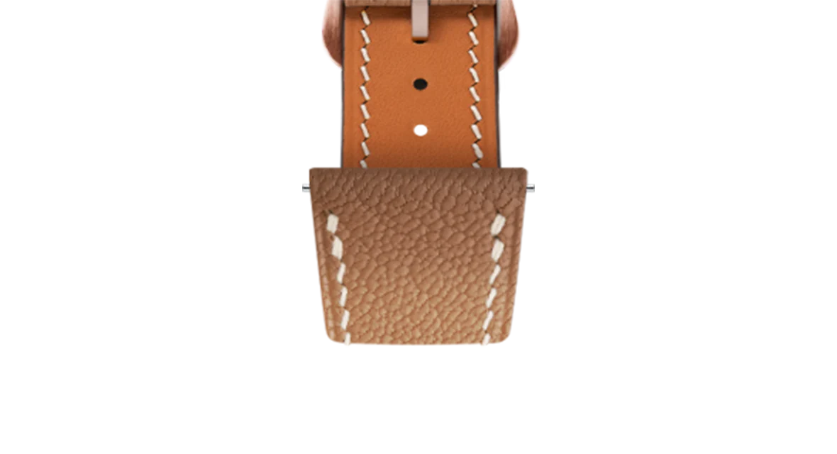 Gold Chevre Strap for Cartier Tank - Image 6
