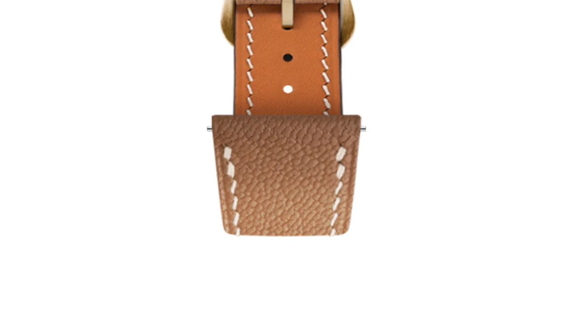 Gold Chevre Strap for Cartier Tank - Image 8