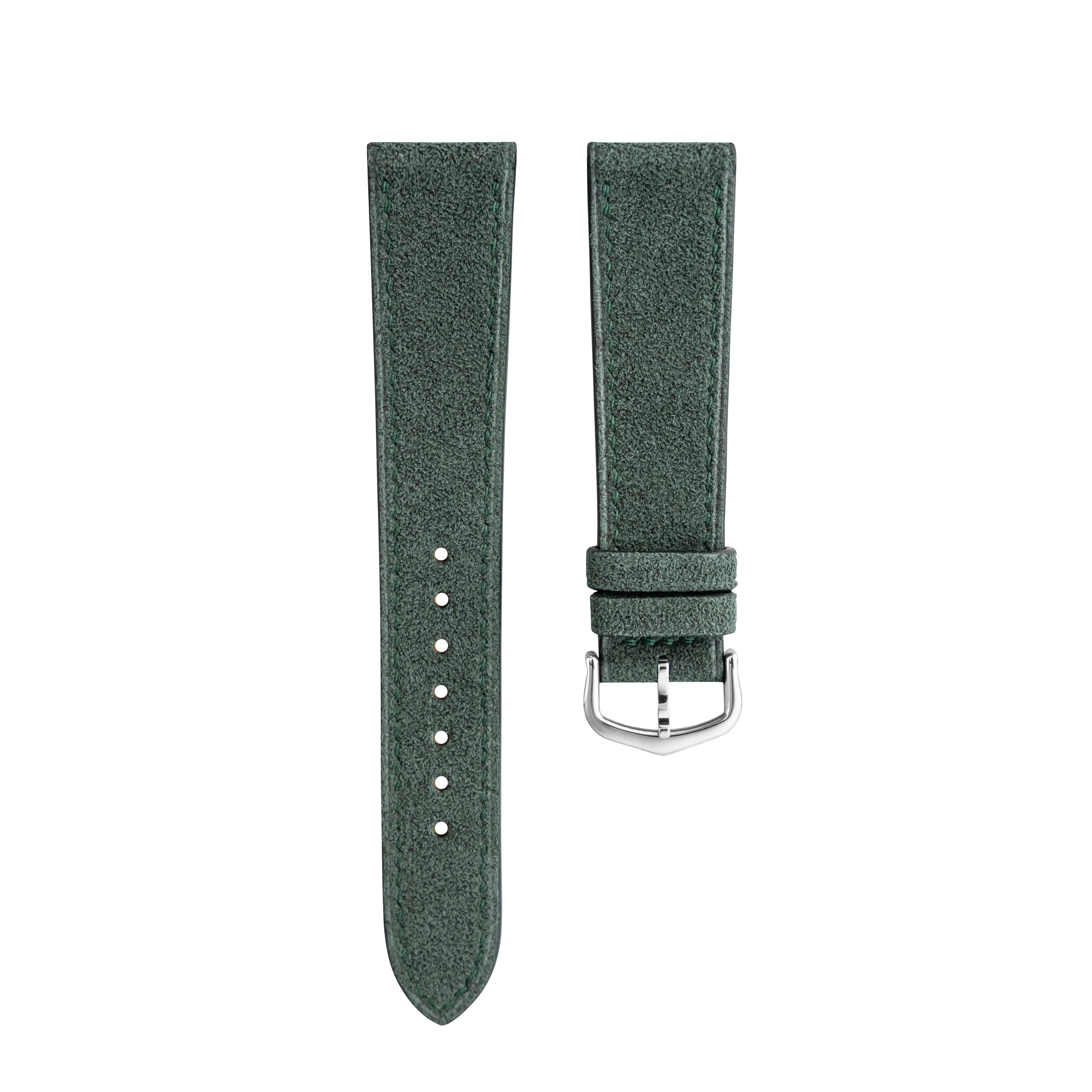 Green Alcantara Strap for Cartier Tank - Image 4