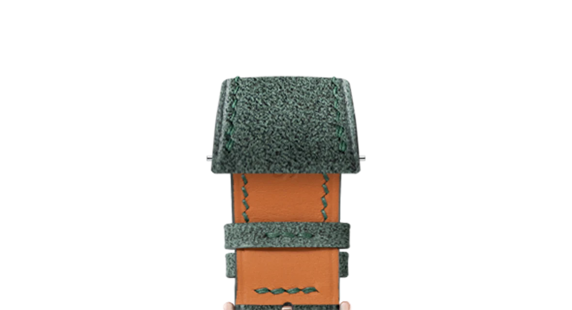 Green Alcantara Strap for Cartier Tank - Image 7