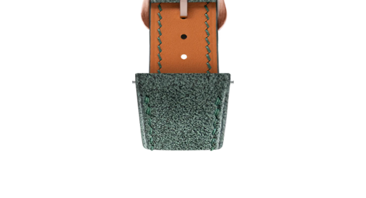 Green Alcantara Strap for Cartier Tank - Image 8