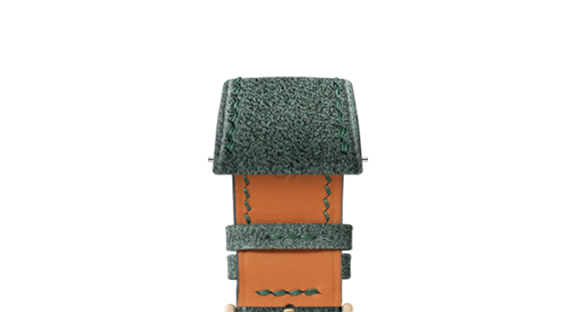 Green Alcantara Strap for Cartier Tank - Image 9
