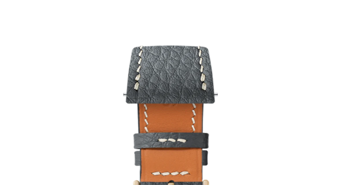 Grey Rubberised Leather (Togo) Strap for Cartier Tank - Image 9