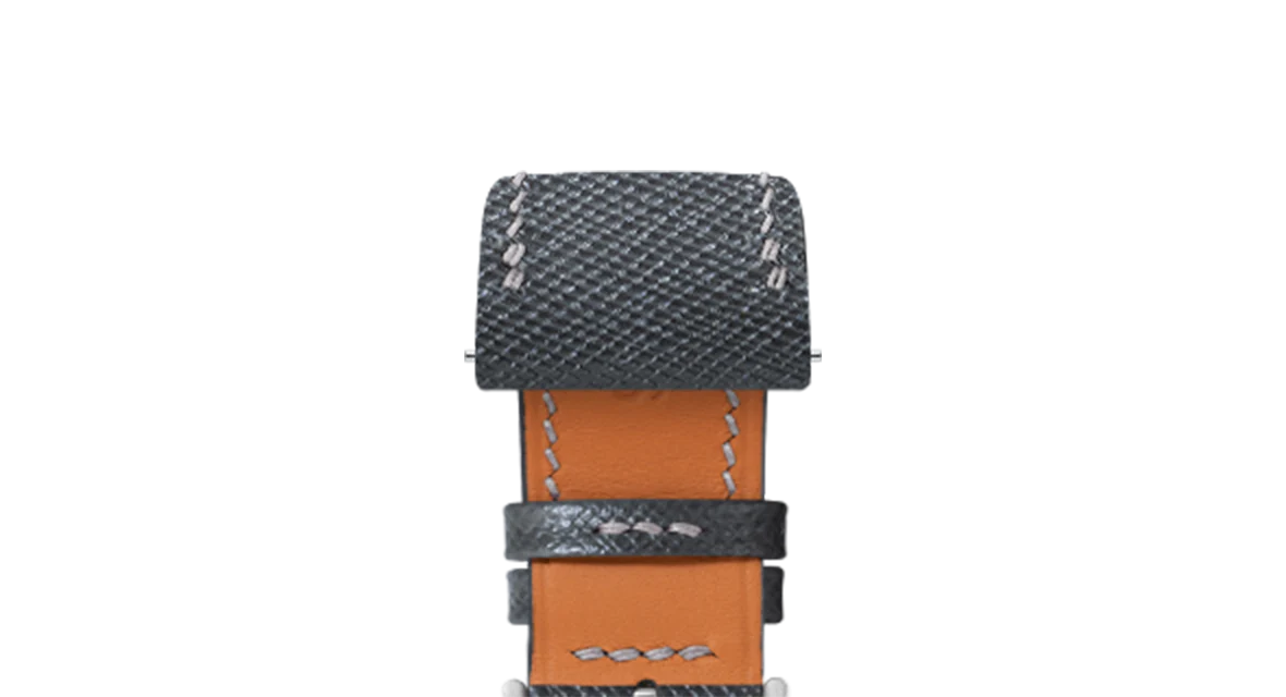 Grey Saffiano Strap for Cartier Santos-Dumont - Image 6