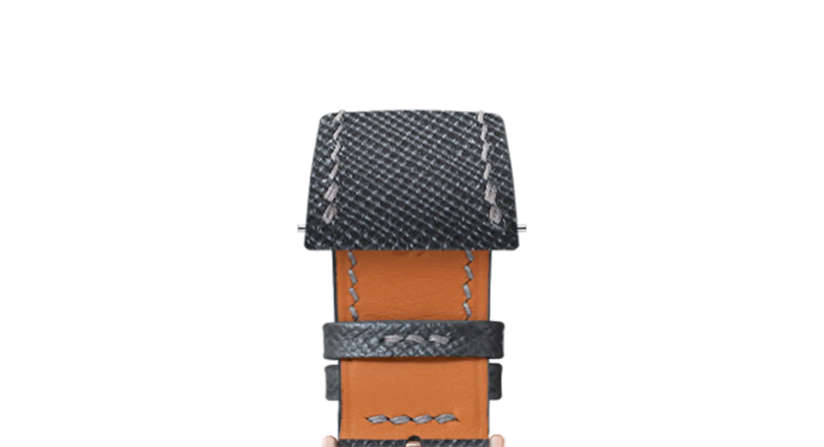 Grey Saffiano Strap for Cartier Tank - Image 5