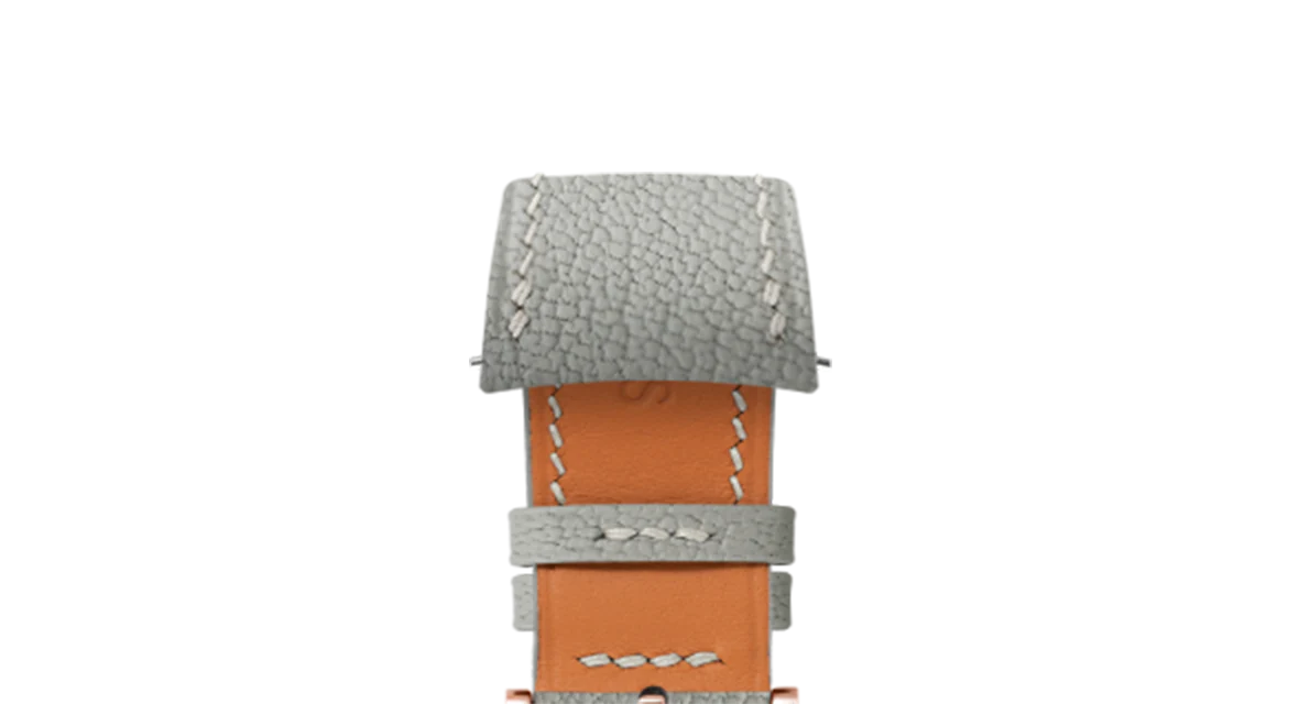 Light Grey Chevre Slim (Curved) Strap - Image 6