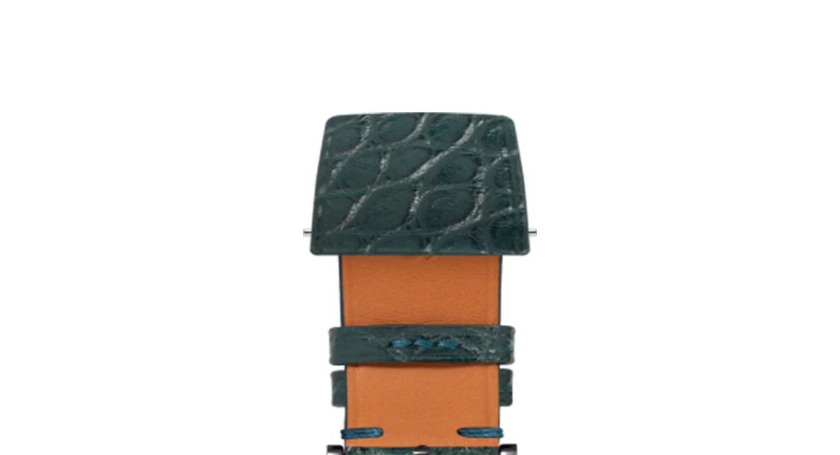 Matte Boreal Green Alligator Flank Stitchless Strap - Image 10