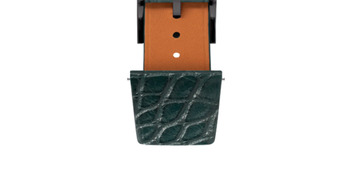 Matte Boreal Green Alligator Flank Stitchless Strap - Image 11