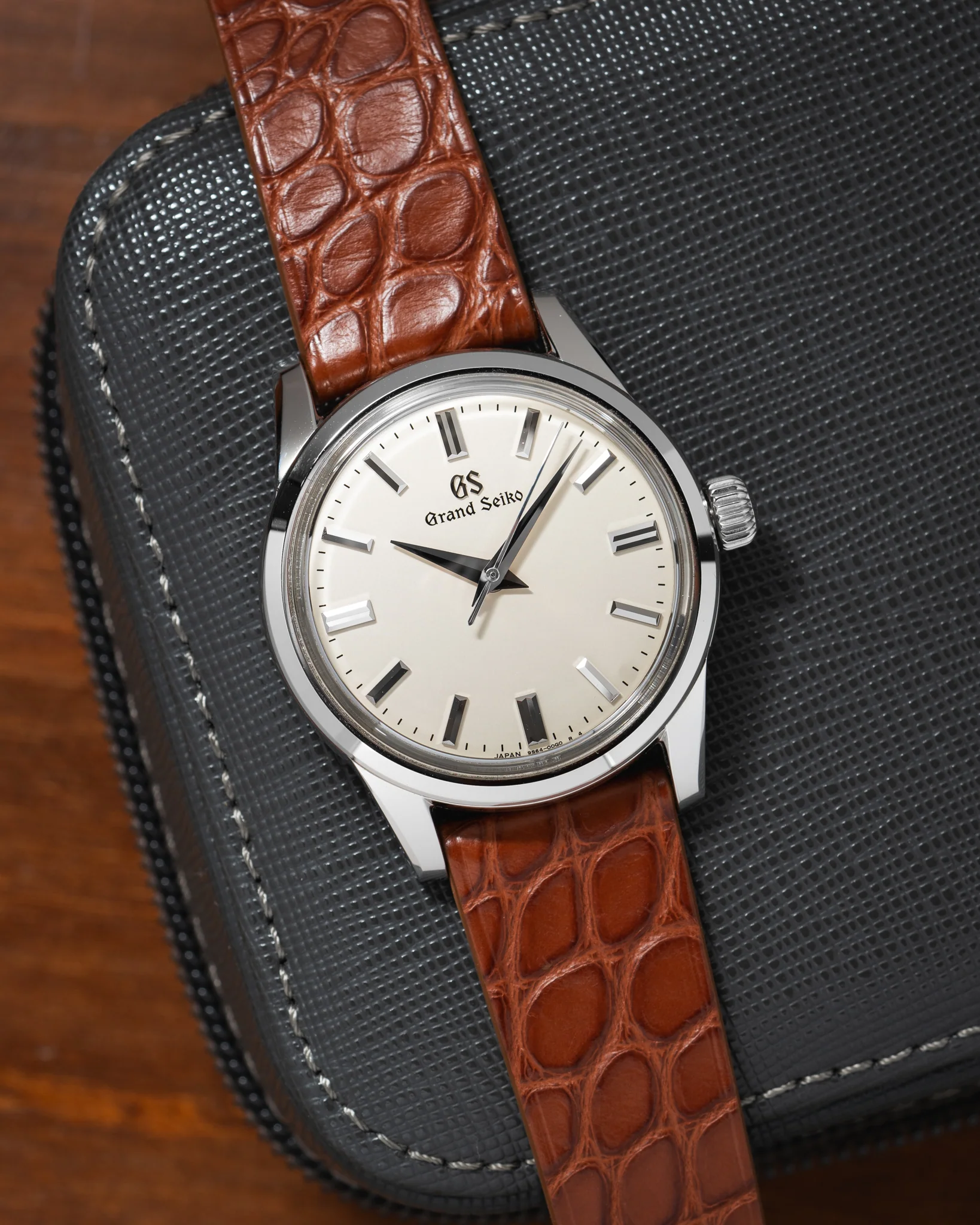Matte Cognac Alligator Flank Stitchless Strap - Image 2