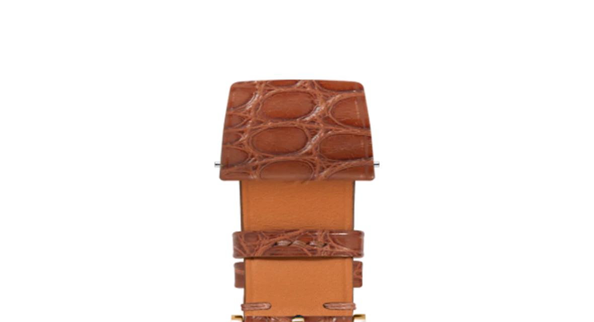 Matte Cognac Alligator Flank Stitchless Strap - Image 9
