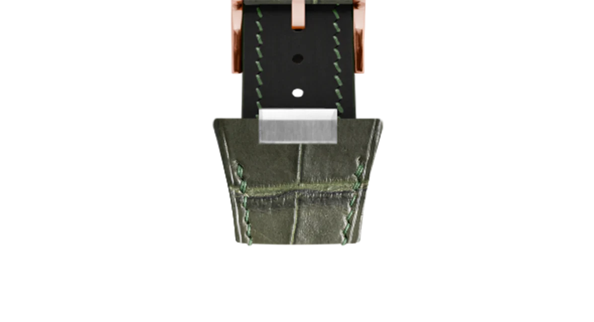 Matte Green Ischia Alligator Strap for Tissot PRX - Image 9