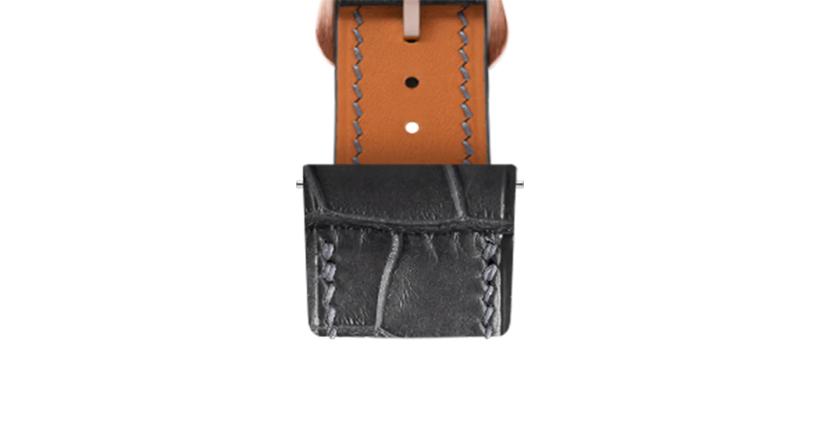 Matte Grey Storm Alligator Strap for Cartier Santos-Dumont - Image 7