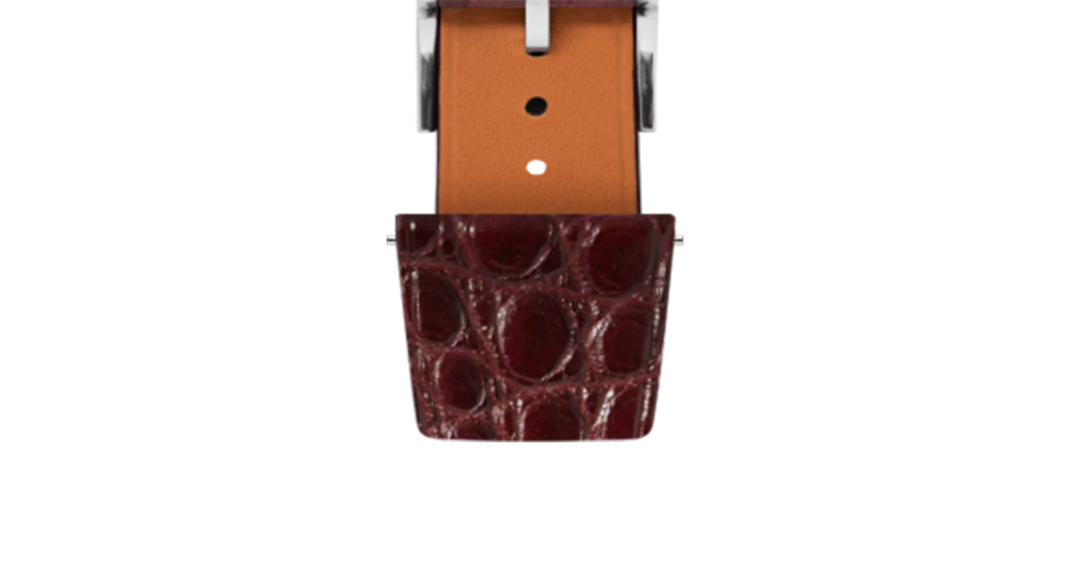 Matte Mahogany Alligator Flank Stitchless Strap - Image 5