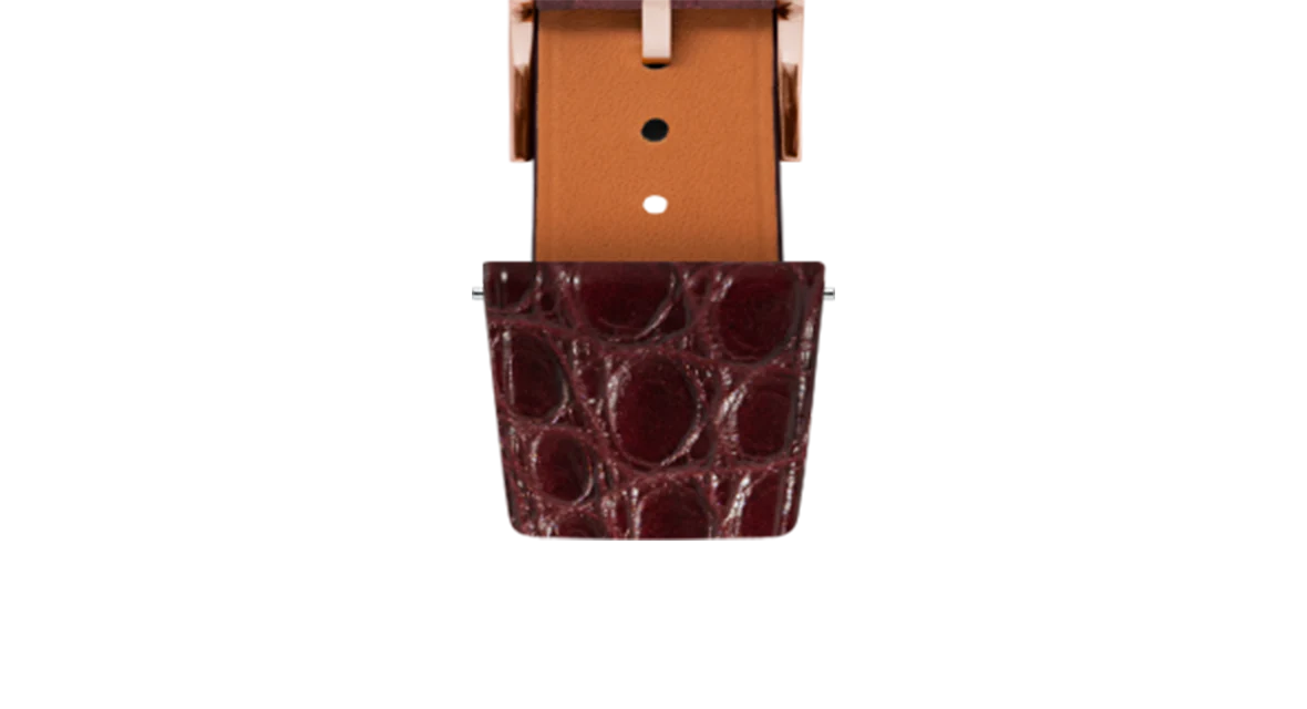 Matte Mahogany Alligator Flank Stitchless Strap - Image 7