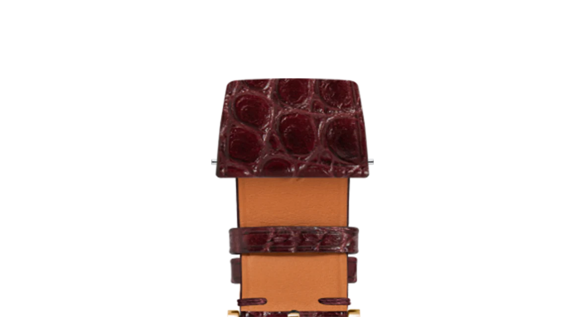Matte Mahogany Alligator Flank Stitchless Strap - Image 8