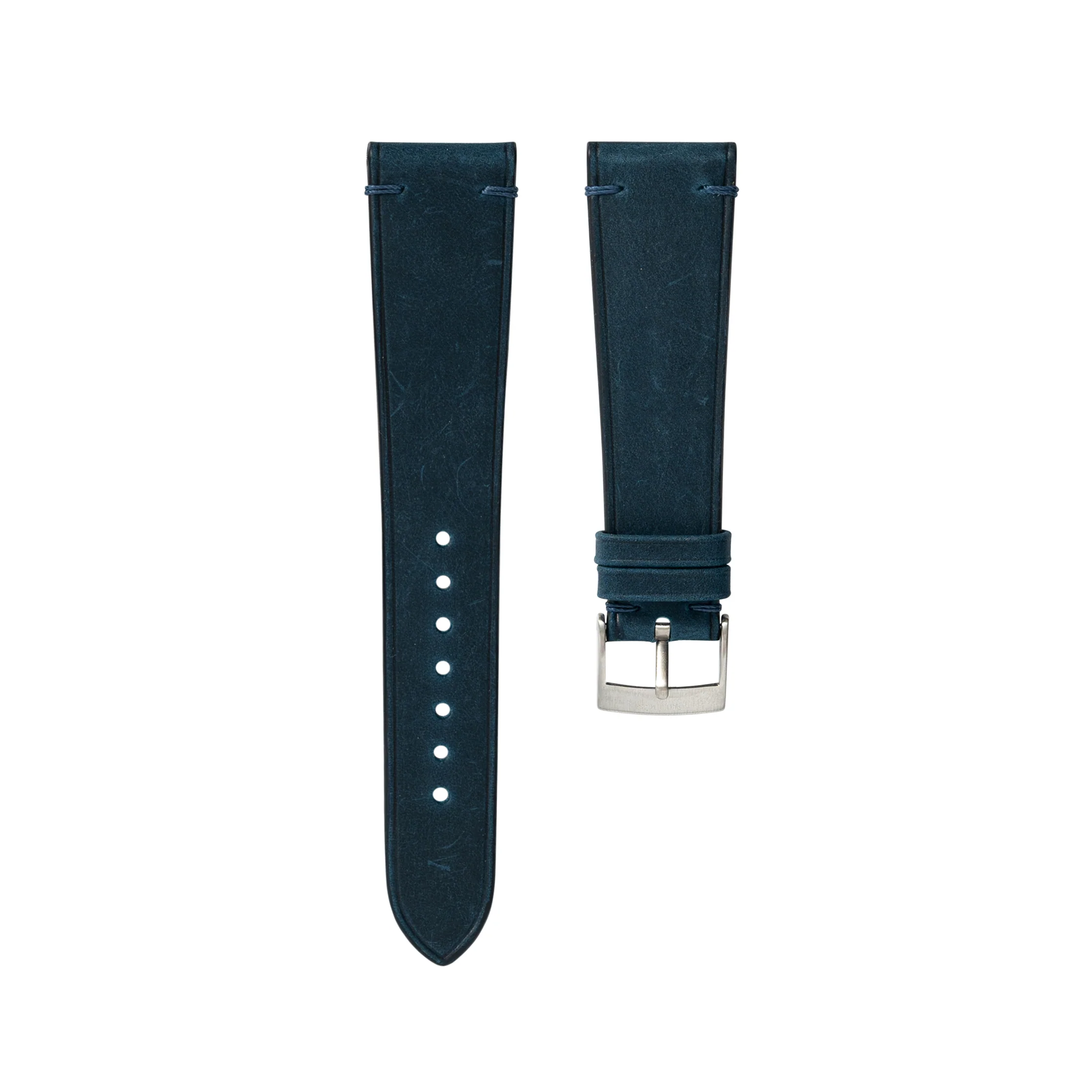 Overstock: Navy Crazy Horse Side-Stitch Strap
