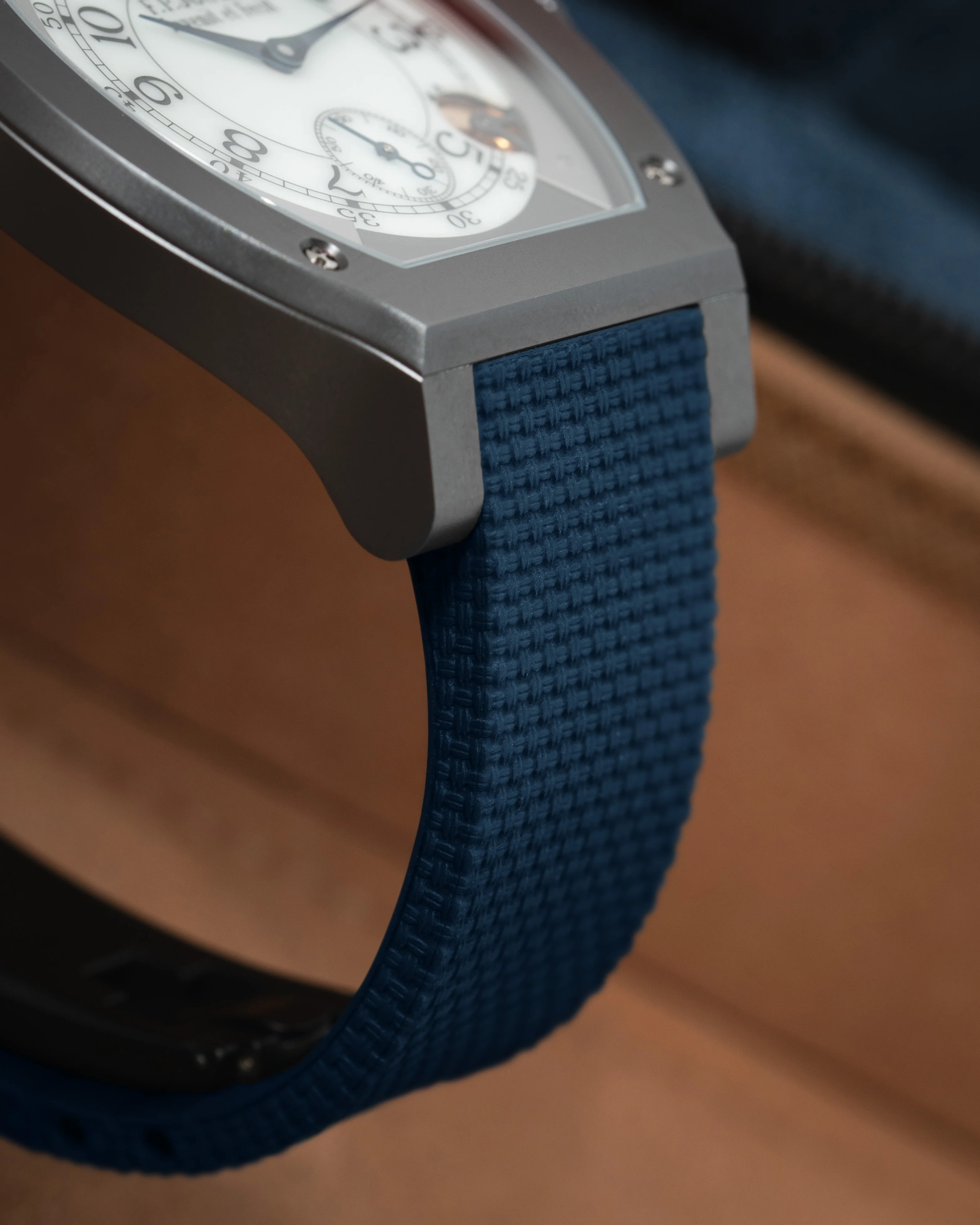 Navy Sailcloth CTS Rubber Strap for F.P. Journe Élégante - Image 3