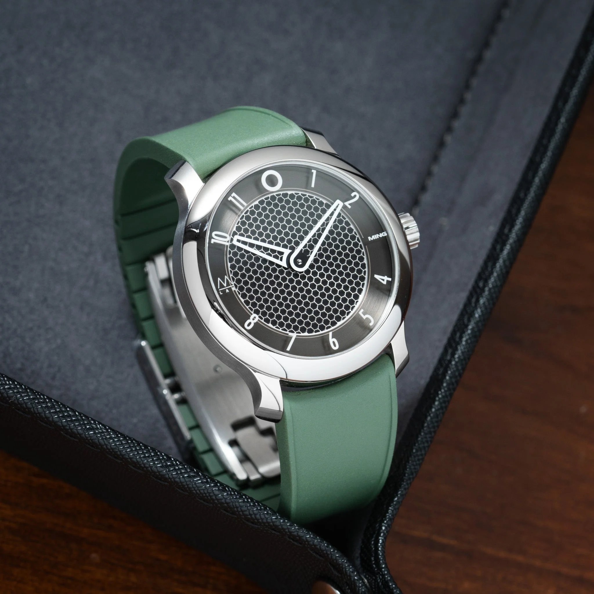 Olive Green Curved CTS Rubber Strap - Image 5