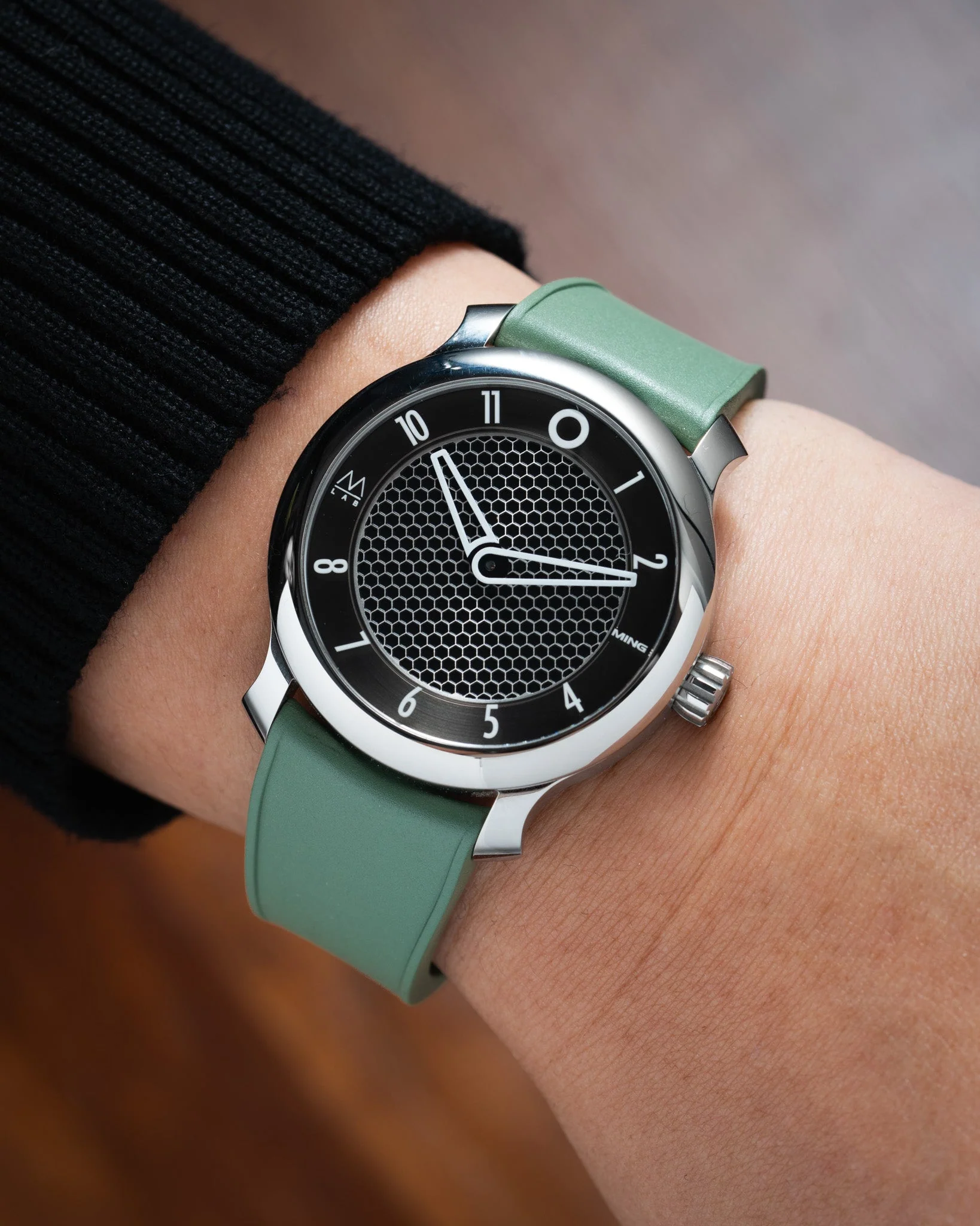 Olive Green Curved CTS Rubber Strap - Image 7