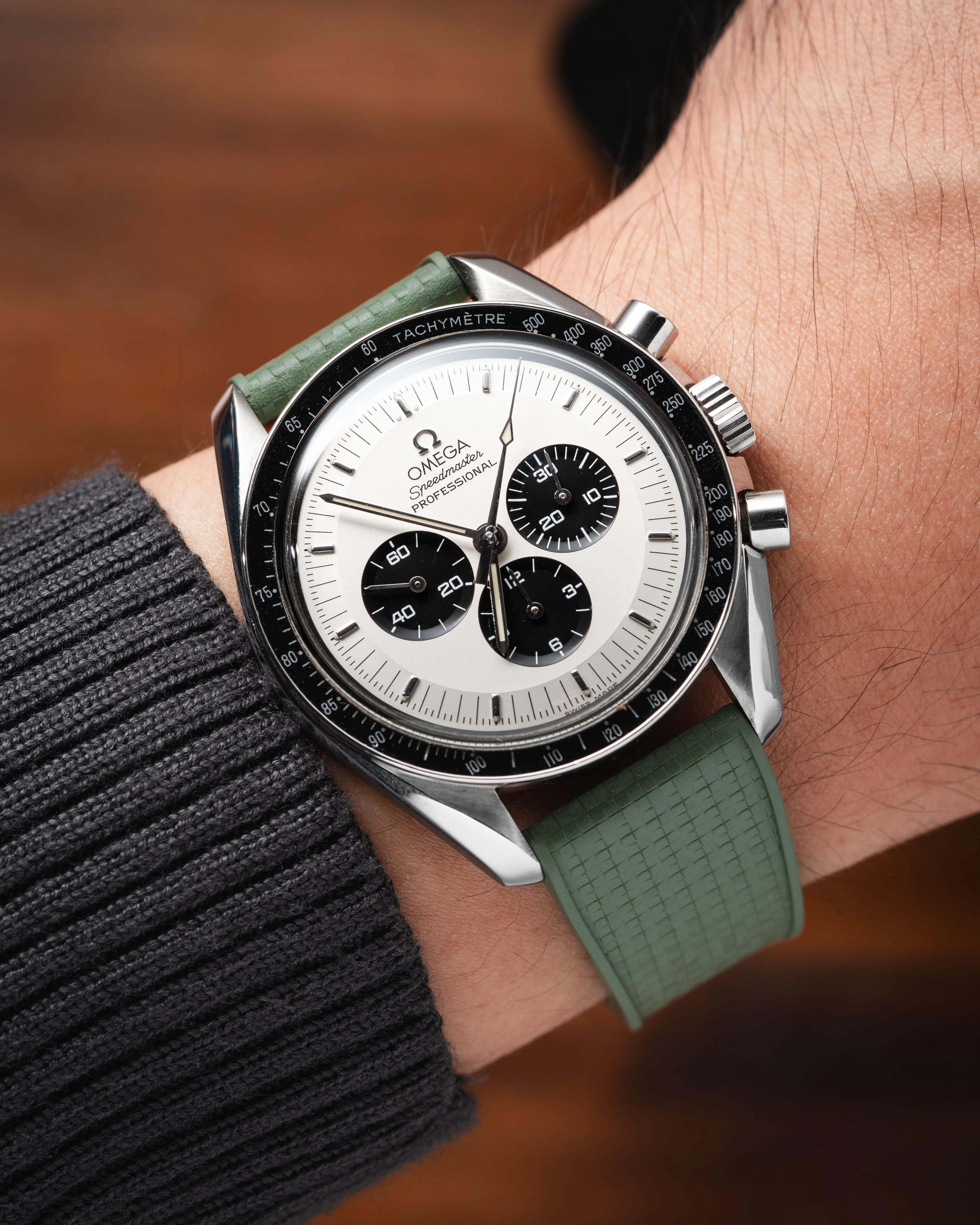 Olive Green Mosaic CTS Rubber Strap - Image 5