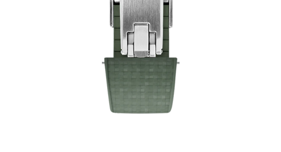 Olive Green Mosaic CTS Rubber Strap - Image 7