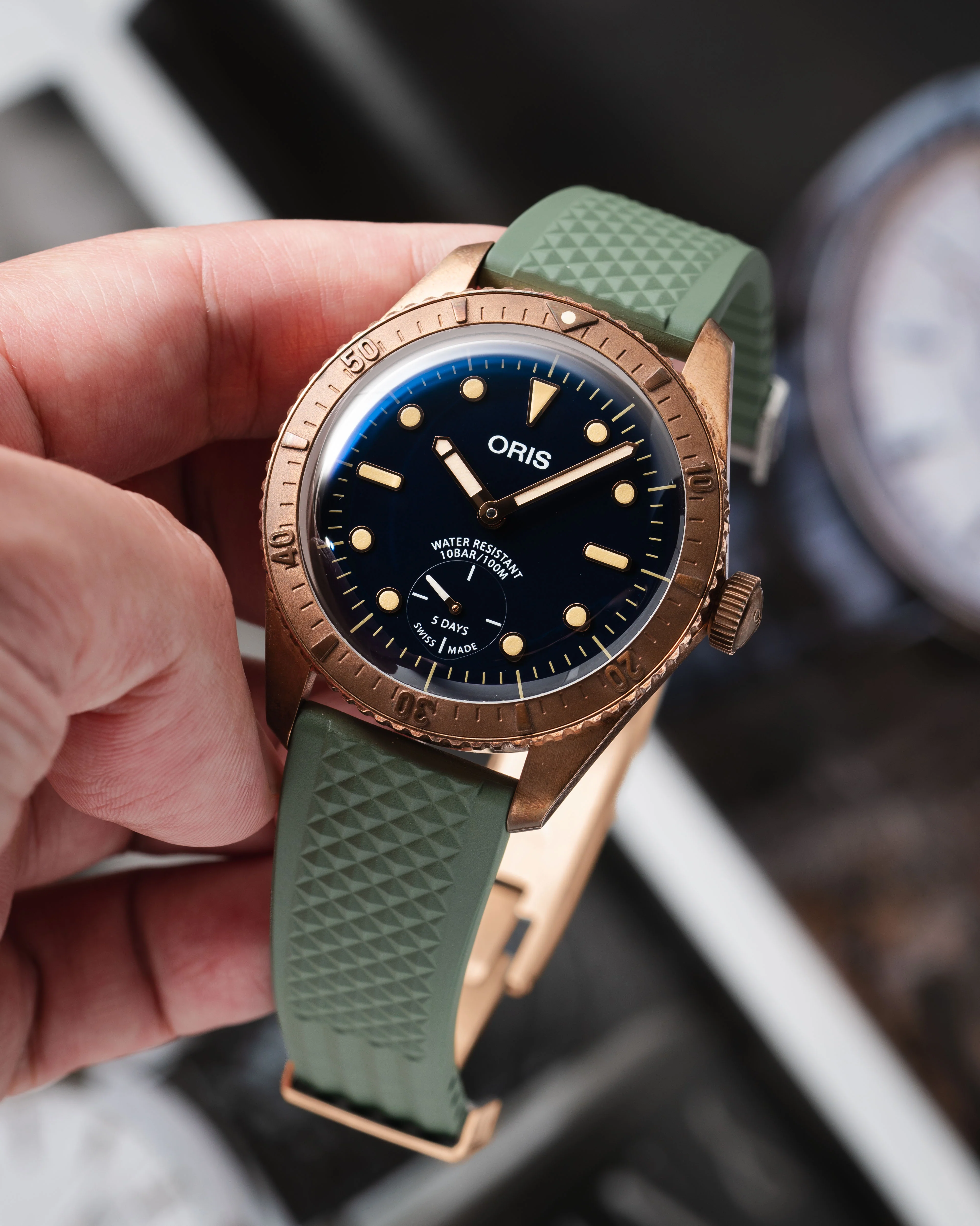 Olive Green Waffle CTS Rubber Strap - Image 5