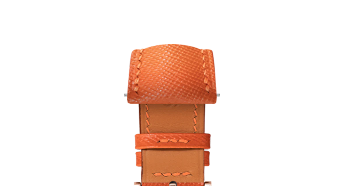 Overstock: Orange Saffiano Signature Strap - Image 6