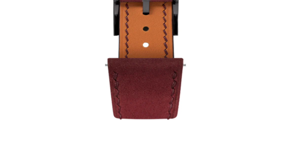 Overstock: Wine Red Nubuck Slim Strap - Image 5